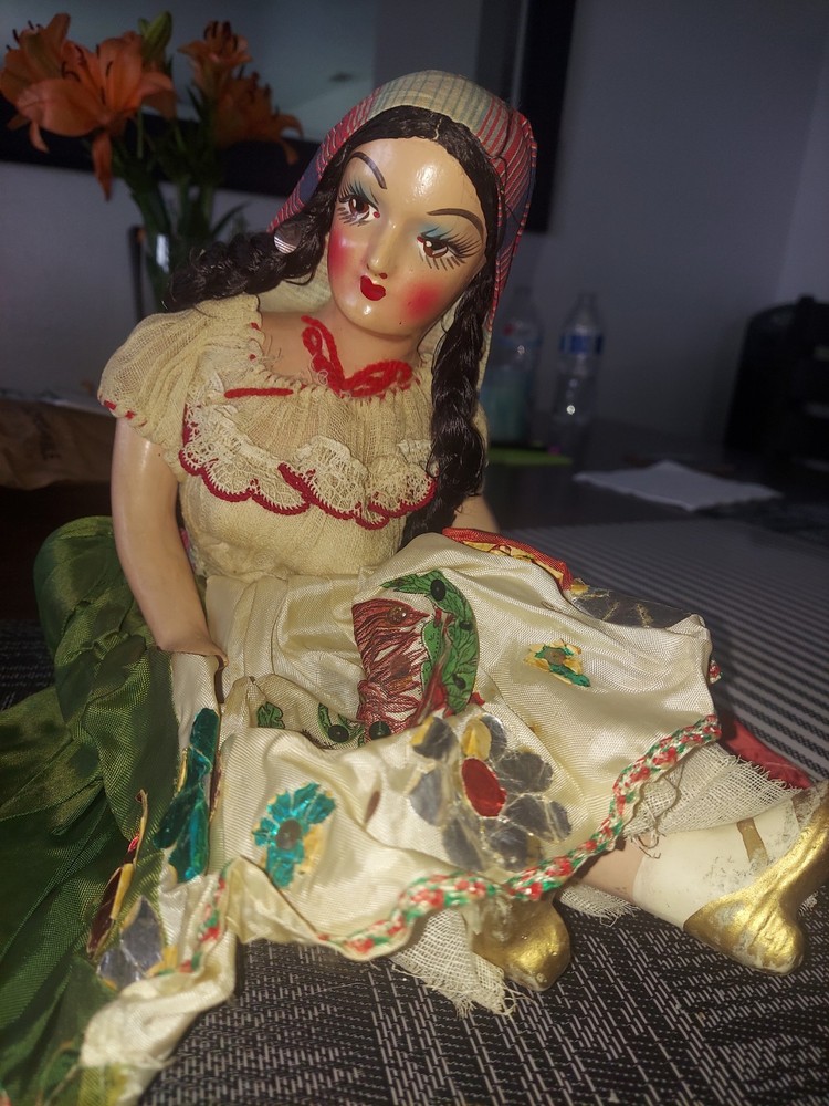1940s Antique Composition Haunted Doll Hispanic
