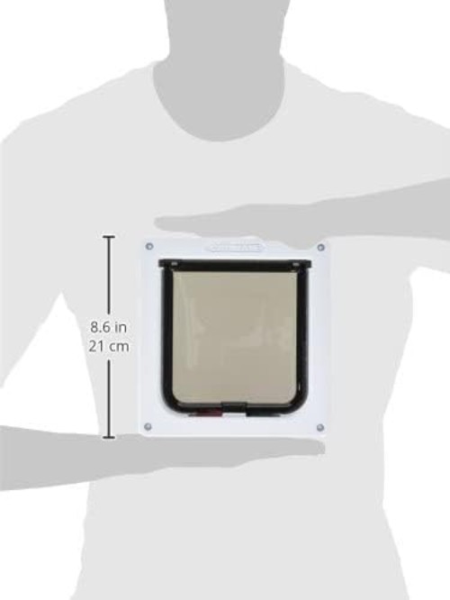 Secure 4-Way Locking Cat Door with Trimmable Liner for Easy Installation