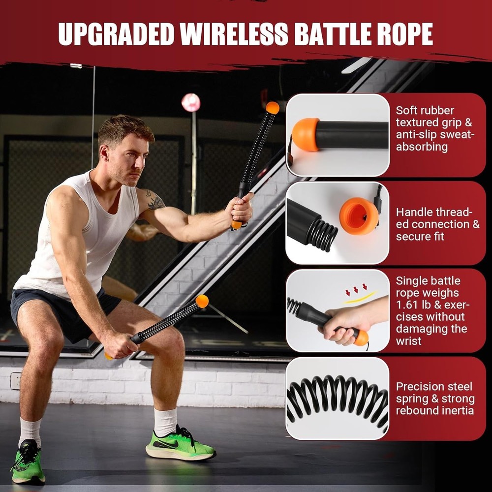 Weighted Exercise Rope for HIIT Training