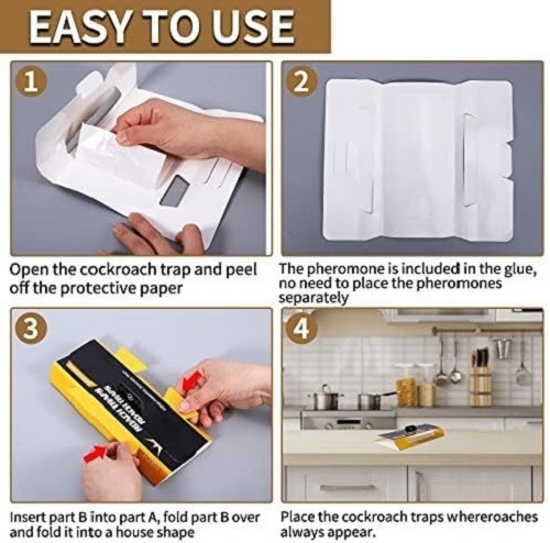 20 Pack Roach Sticky Glue Roach Traps for Indoor Pest Control