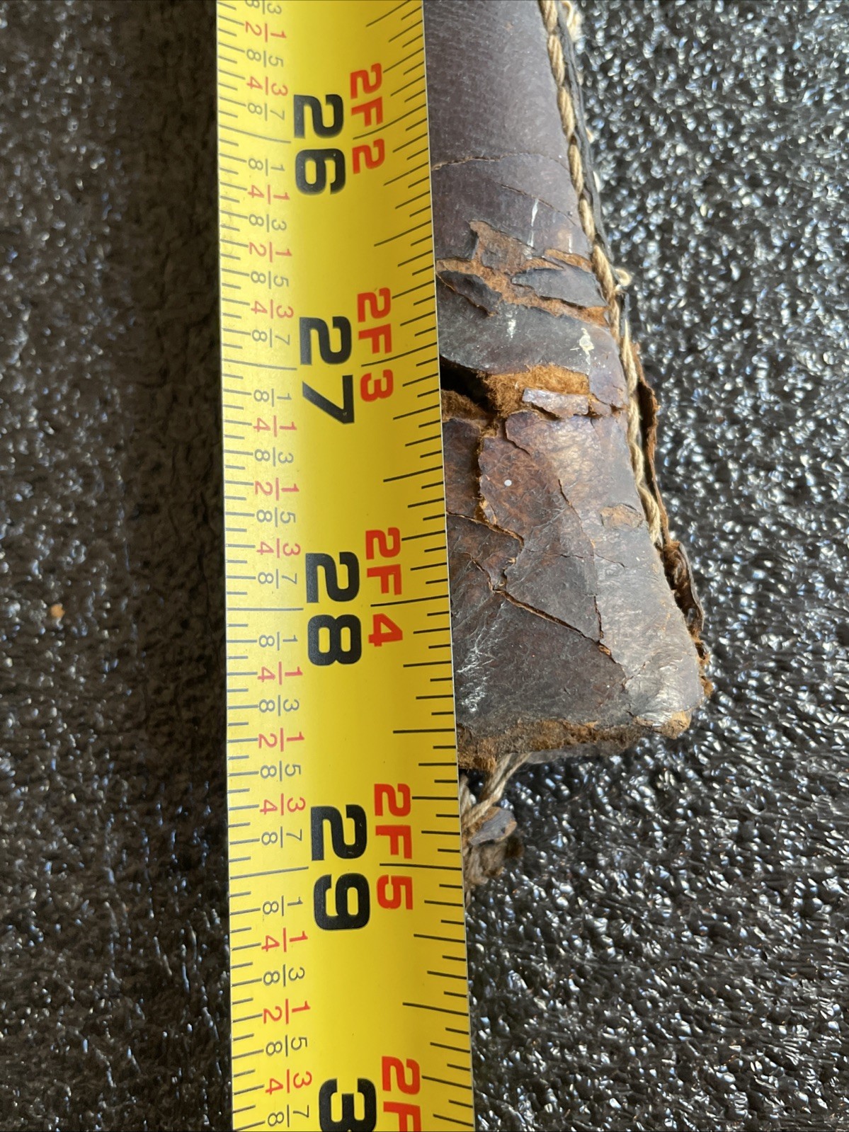 ORIGINAL WWII WW2 JAPANESE SWORD LEATHER SCABBARD COVER FOR PARTS OR REPAIR