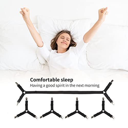 Bed Sheet Holder Straps Adjustable Sheets Stays Keepers with Clips