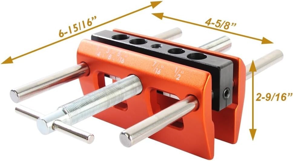 All-in-One Doweling Jig with Multiple Drill Sizes for Efficient Woodworking