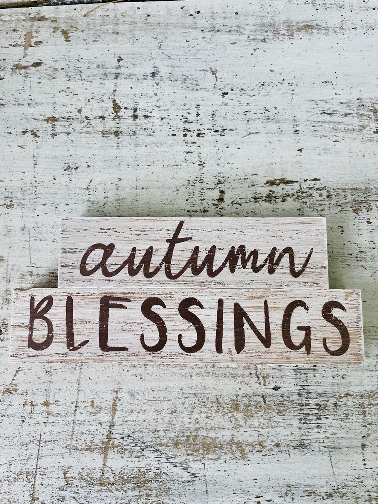 Autumn Blessings Pumpkin Stackers 3 Pc Set