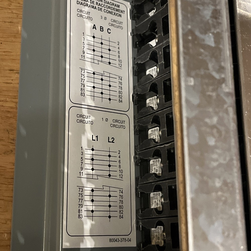 Square D MH32 Panel Only. As Pictured.