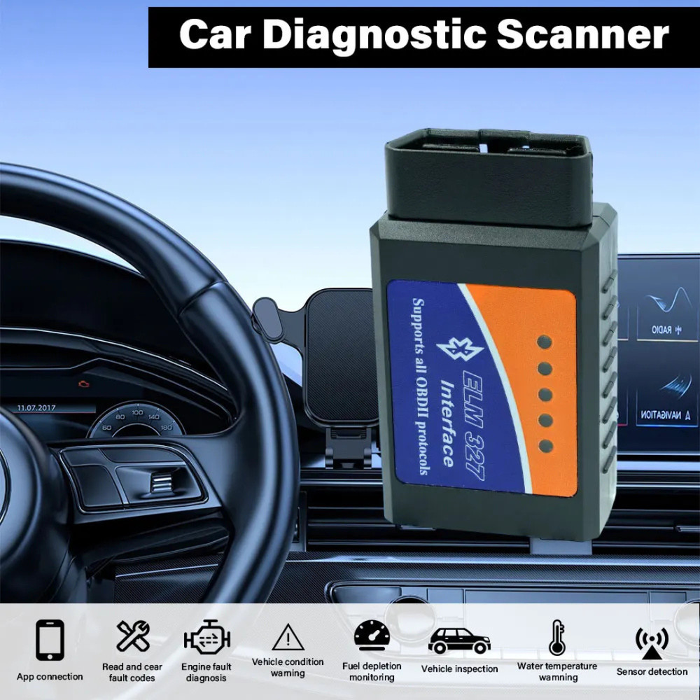 ELM327 OBD2 Scanner Bluetooth Car Diagnostic Tool Code Reader For Android /IOS