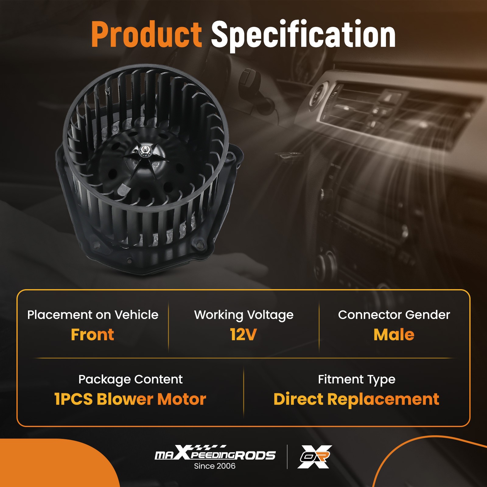 HVAC Blower Heater Motor For GMC C1500 C1500 K1500 C2500 K2500 1997-2000 700100