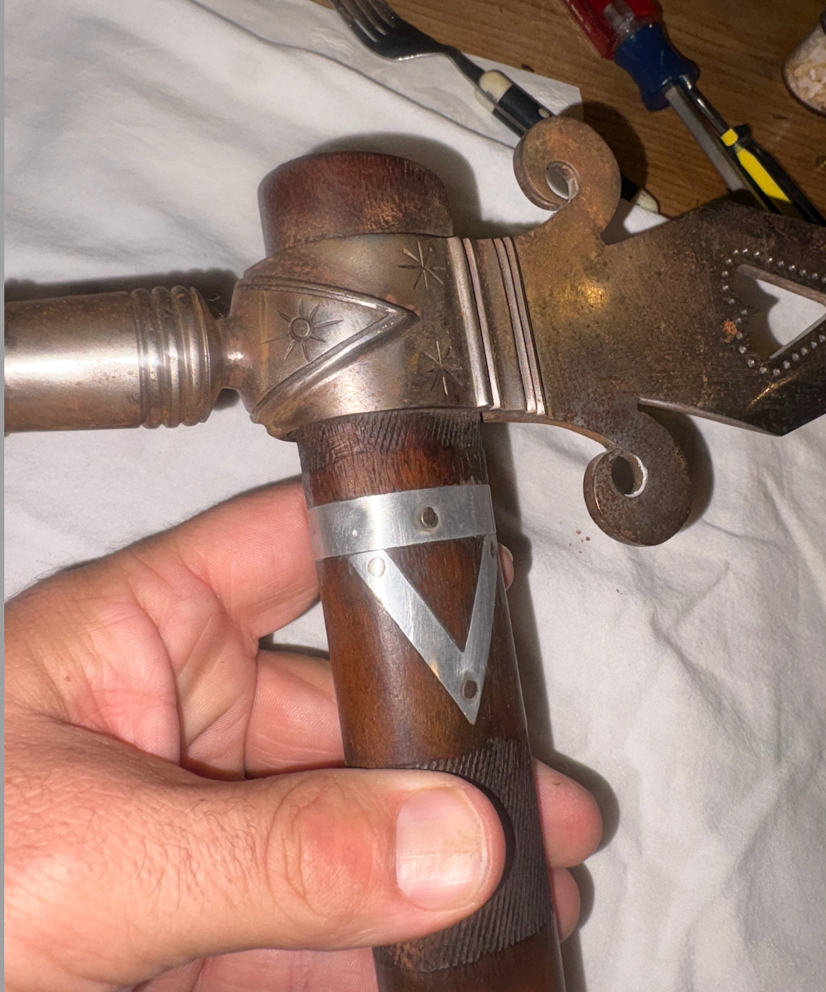 Antique vintage Native American Indian heart Trade Pipe Tomahawk Navajo Axe