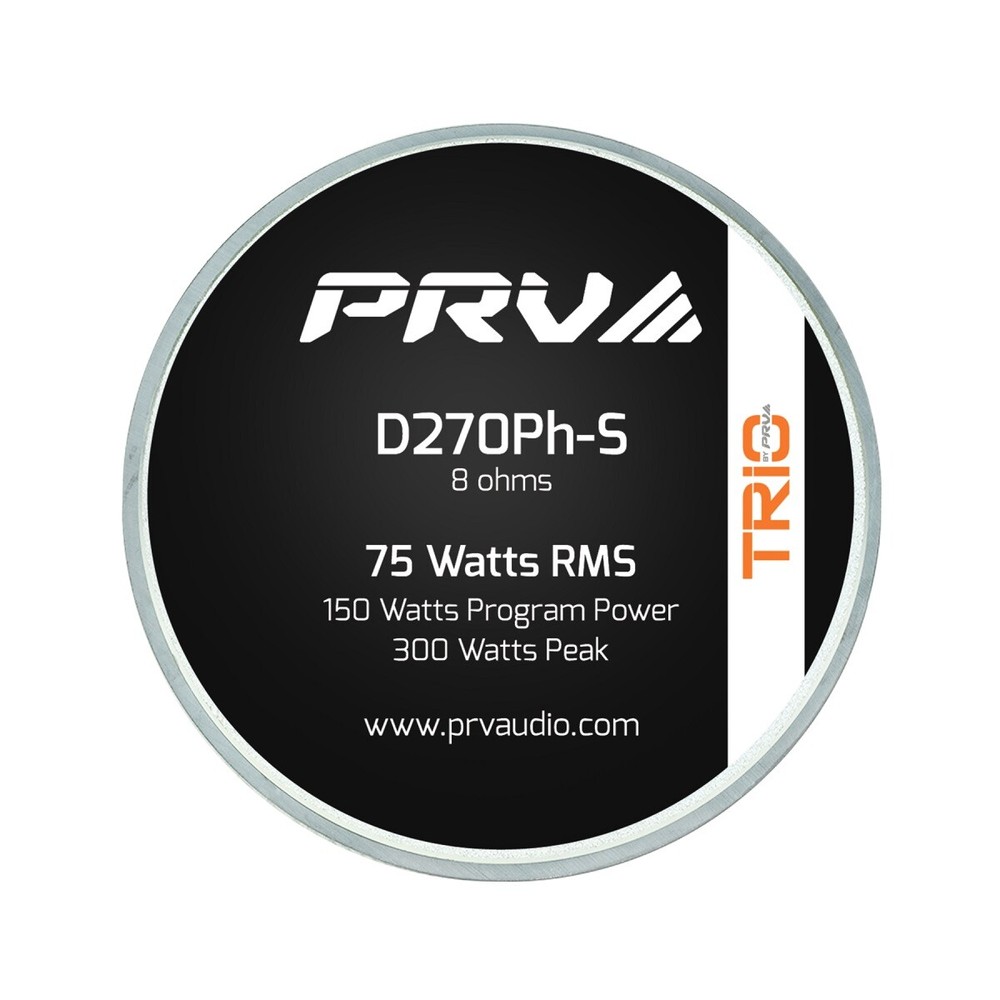 4x PRV Audio D270Ph-S 1" Exit Screw-on Phenolic Compression Driver 8Ohm 150W Max