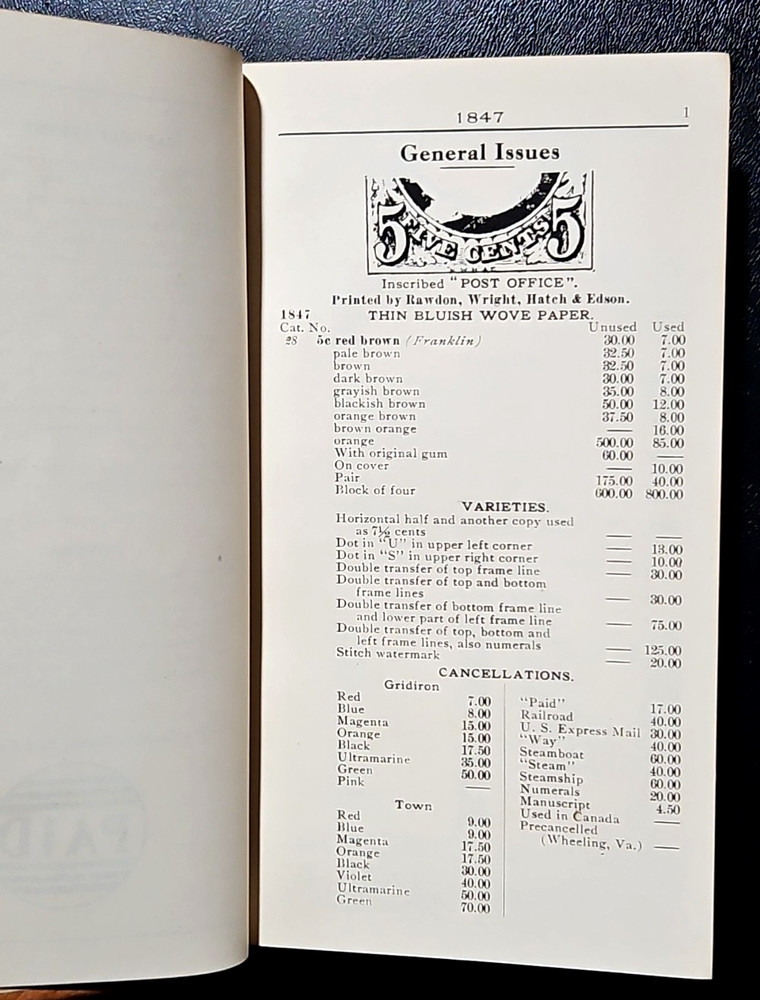 Scott's Specialized Catalogue of United States Postage Stamps 3rd Edition 1926