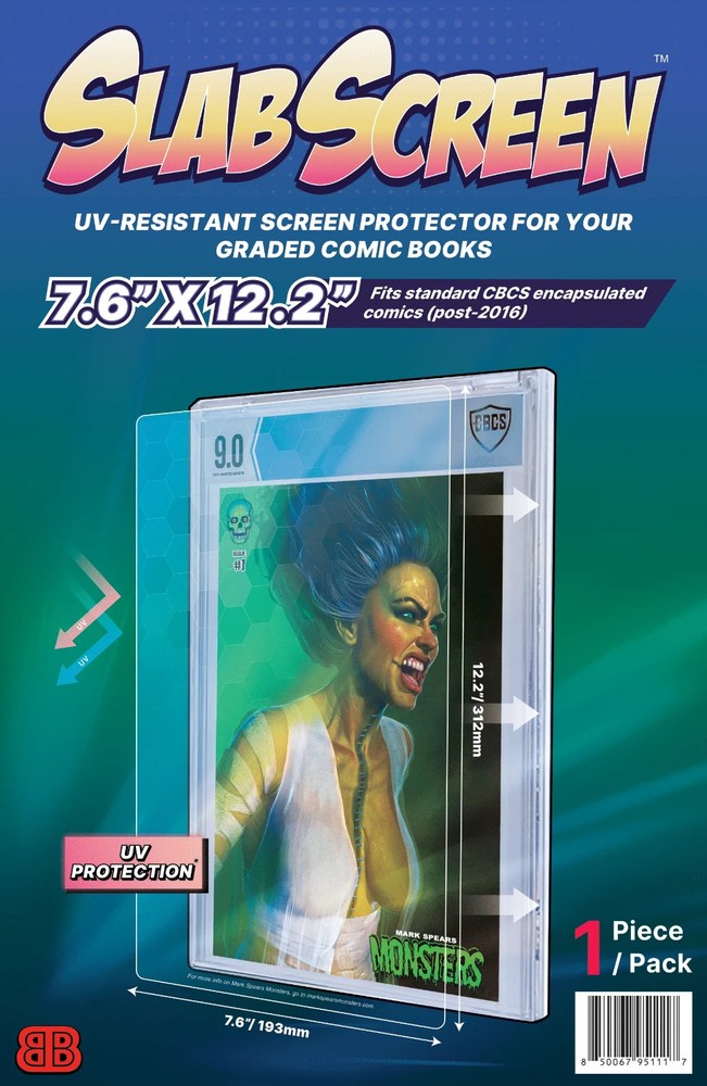 CBCS SlabScreen UV Protector Comic Book Slab UV Shield Fits CBCS Graded Cases