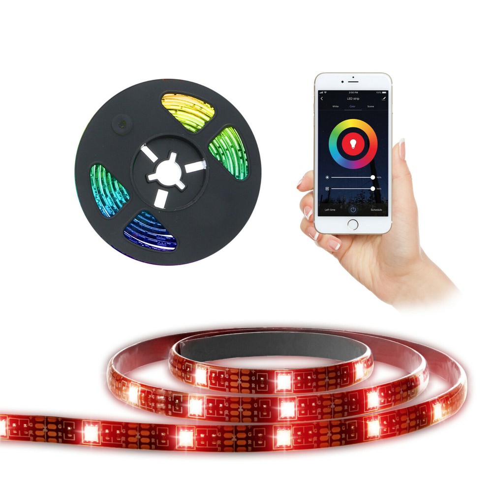 Monster Smart Google Assistant Multicolor LED Light Strip – 6.5 ft - NEW
