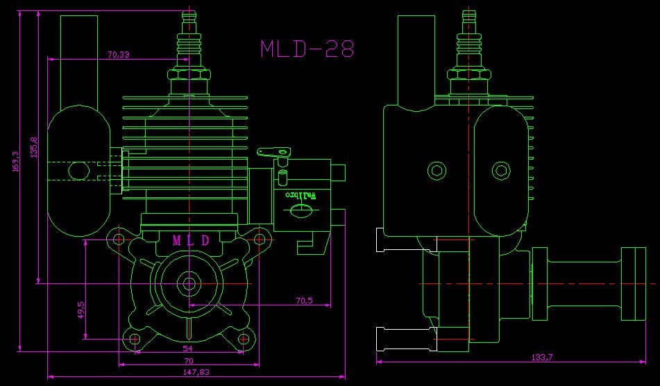 MLD-43cc gas engine (kangke USA)