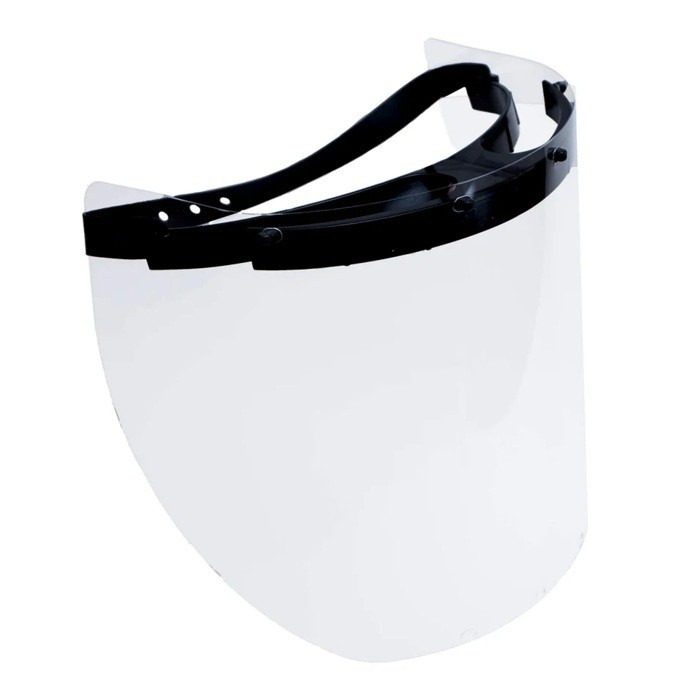 NEW reusable all plastic face shield mask visor PPE with adjustable rubber strap