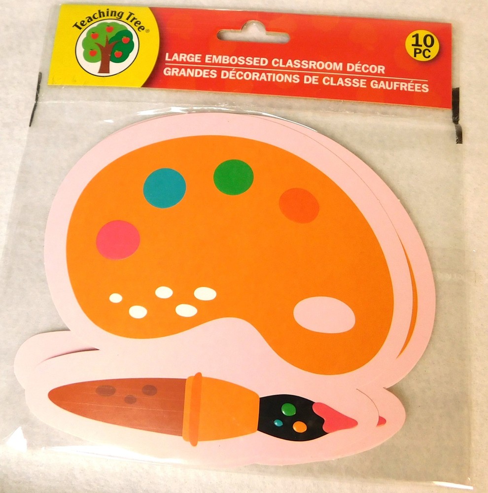Teaching Tree Large 10pc Packs Embossed/Glitter Classroom Educational Decor New