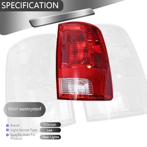 Driver Side Tail Light Compatible With 2009-2018 Dodge Ram 1500 Right Side