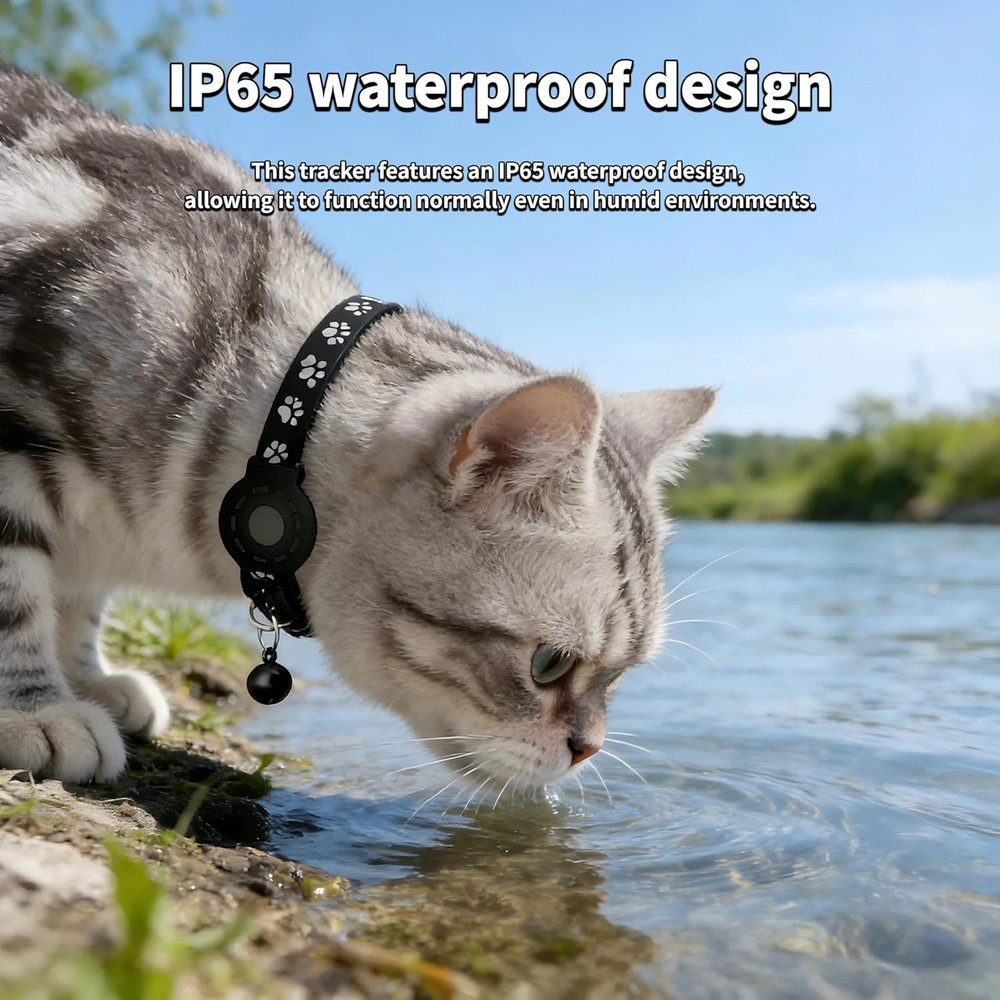 Smart Cat GPS Collar - Waterproof Pet Tracker for Android, Google Find My Compat