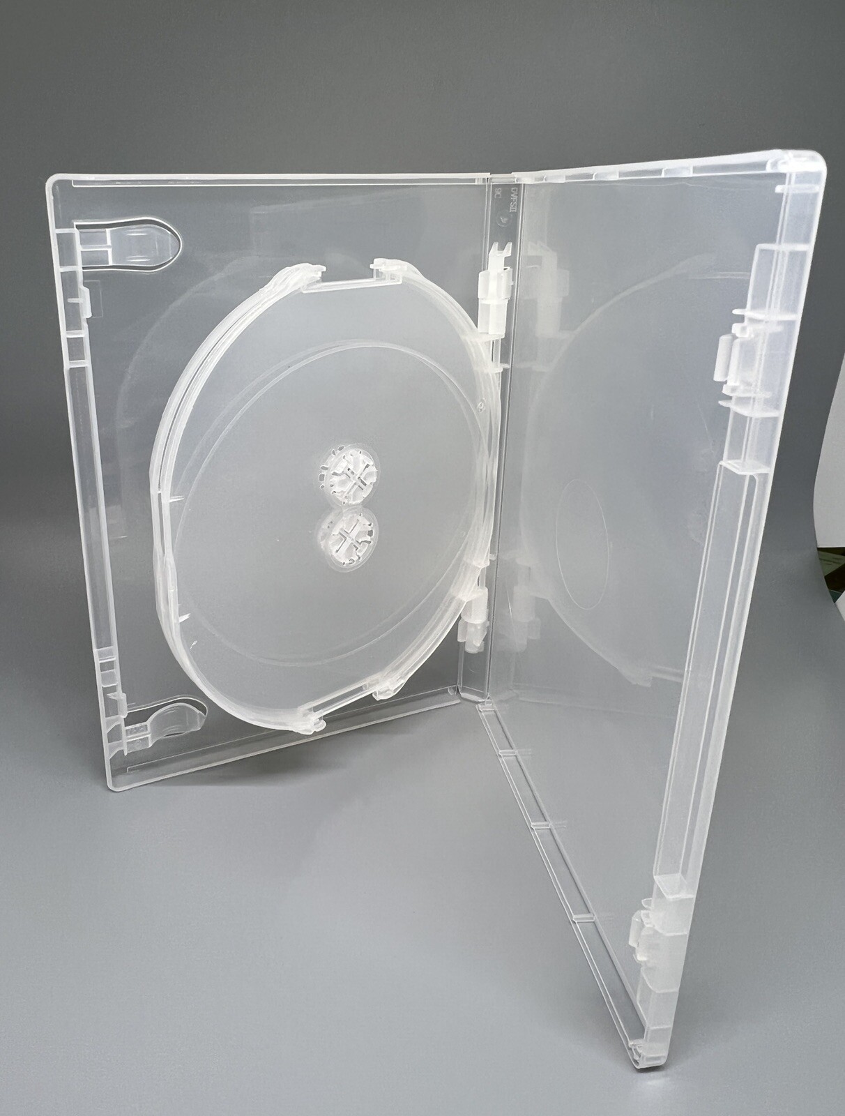 3 PCS TOP QUALITY 14MM SLIM QUAD (4) DISC DVD CASE, SUPER CLEAR, CLIP, DC1404CLR