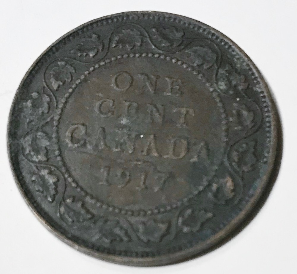 1917 Canada One Cent Coin Fine