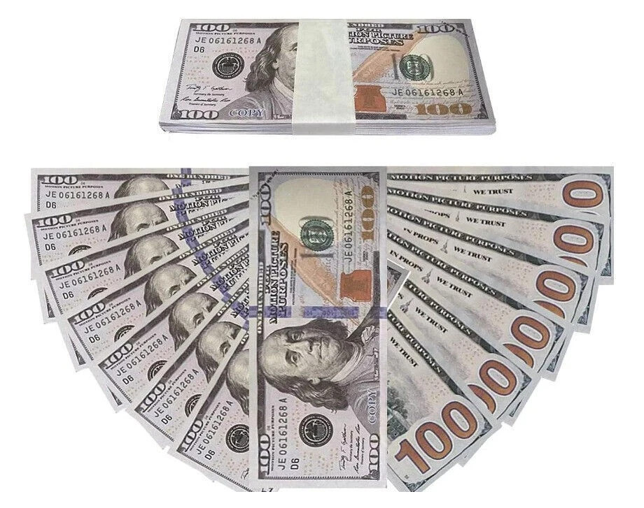 1000pcs(100K) money props toy play fake bills for video Learning Education Toys