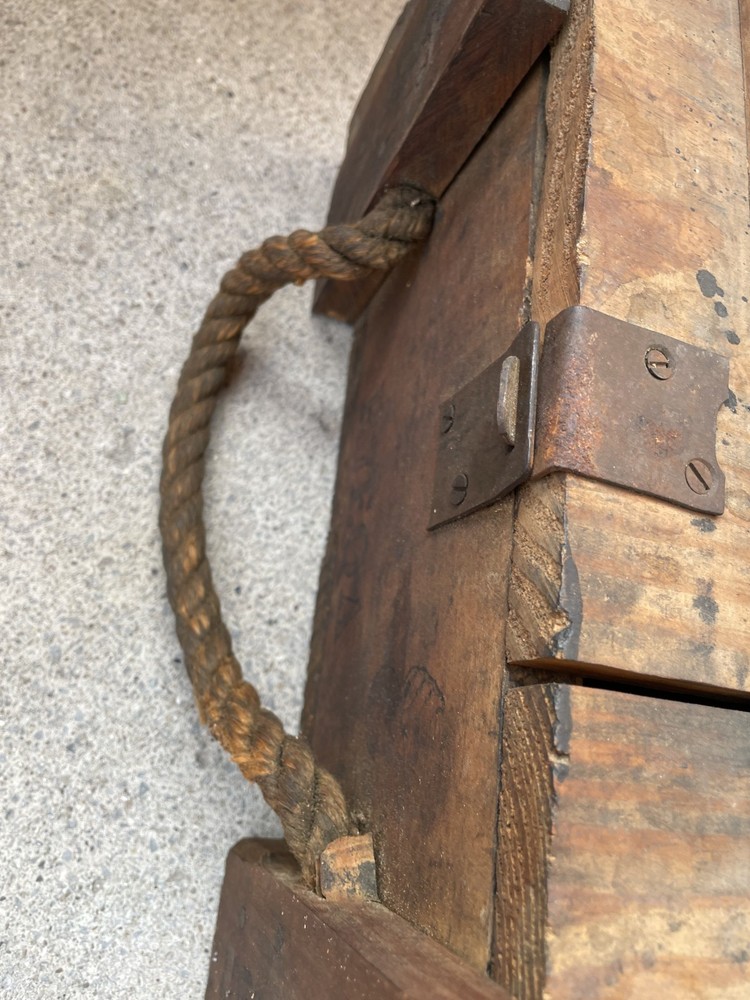 U.S. WWII World War Dated Haversack Demolition Explosive Wood Crate / Box & Lid