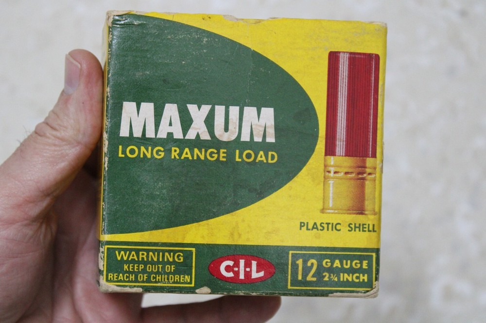 C-I-L MAXUM SHOTGUN SHELL BOX LONG RANGE LOAD EMPTY 12 GA