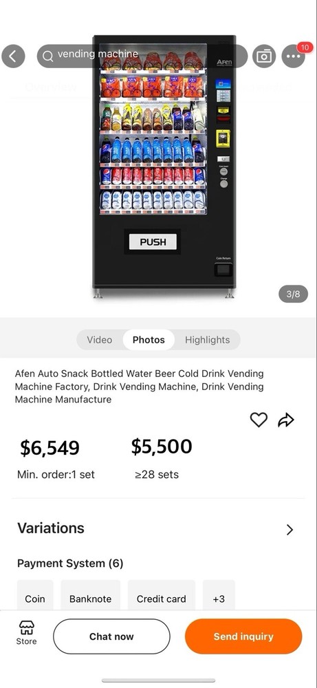 vending machines for sale