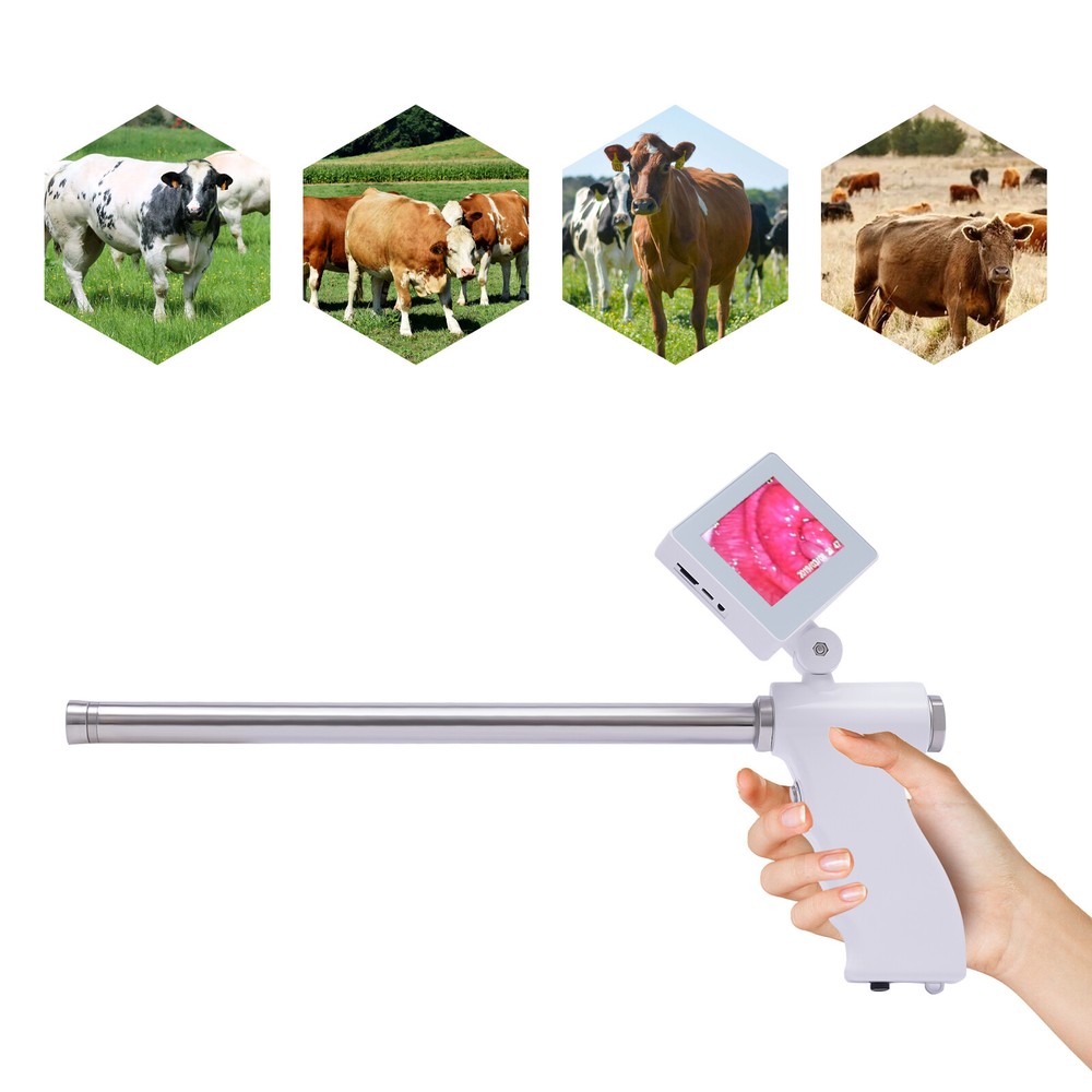 Visual Artificial Insemination Gun Cow Kit Camera with 360?? Adjustable Screen