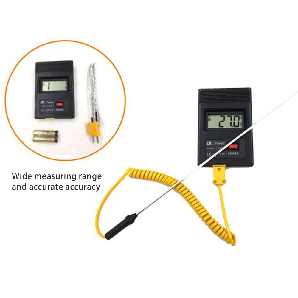 TM-902C LCD Digital Sensor Thermometer Single Input K Type Thermocouple Probe