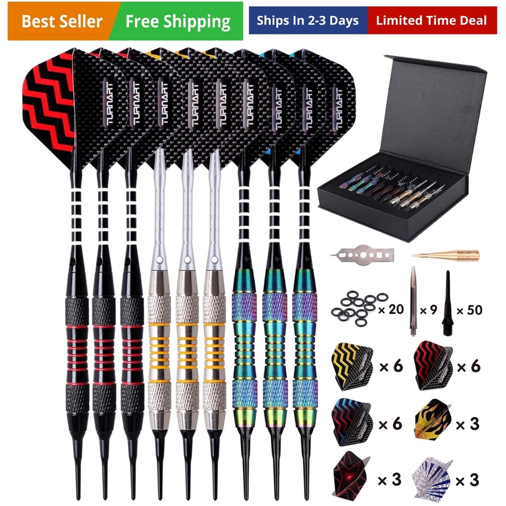 Darts Plastic Tip - Professional Soft Tip Darts Set for Electronic Dartboard ...