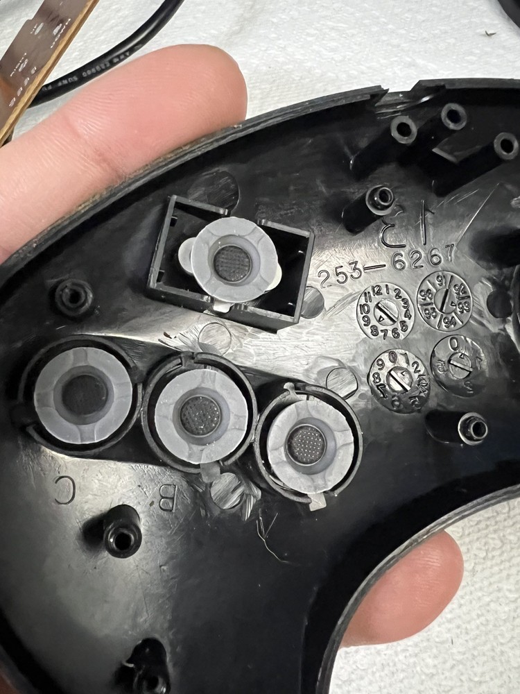 Rubber Silicone Conductive Button Pad for Sega Genesis 3 Button controller
