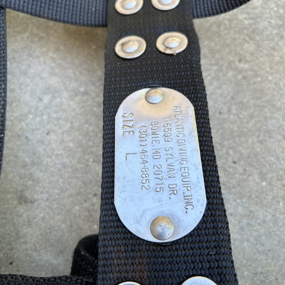 Atlantic Diving Equipment Bell Dive Harness Strap Size Large