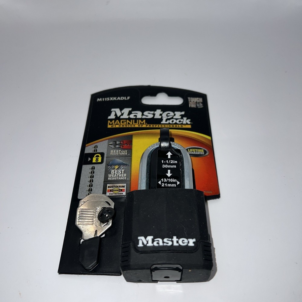 Master Lock Padlock M115XKADLF Tough Cut Weather Resistant - Key Code: 2661