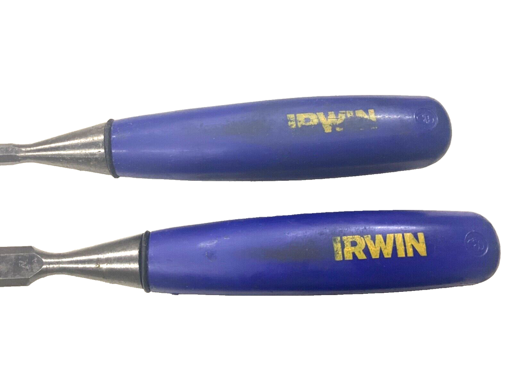 IRWIN TOOLS 4-pc. WOOD CHISEL SET, 1/4” 1/2” 3/4” 1”, SHEFFIELD ENGLAND