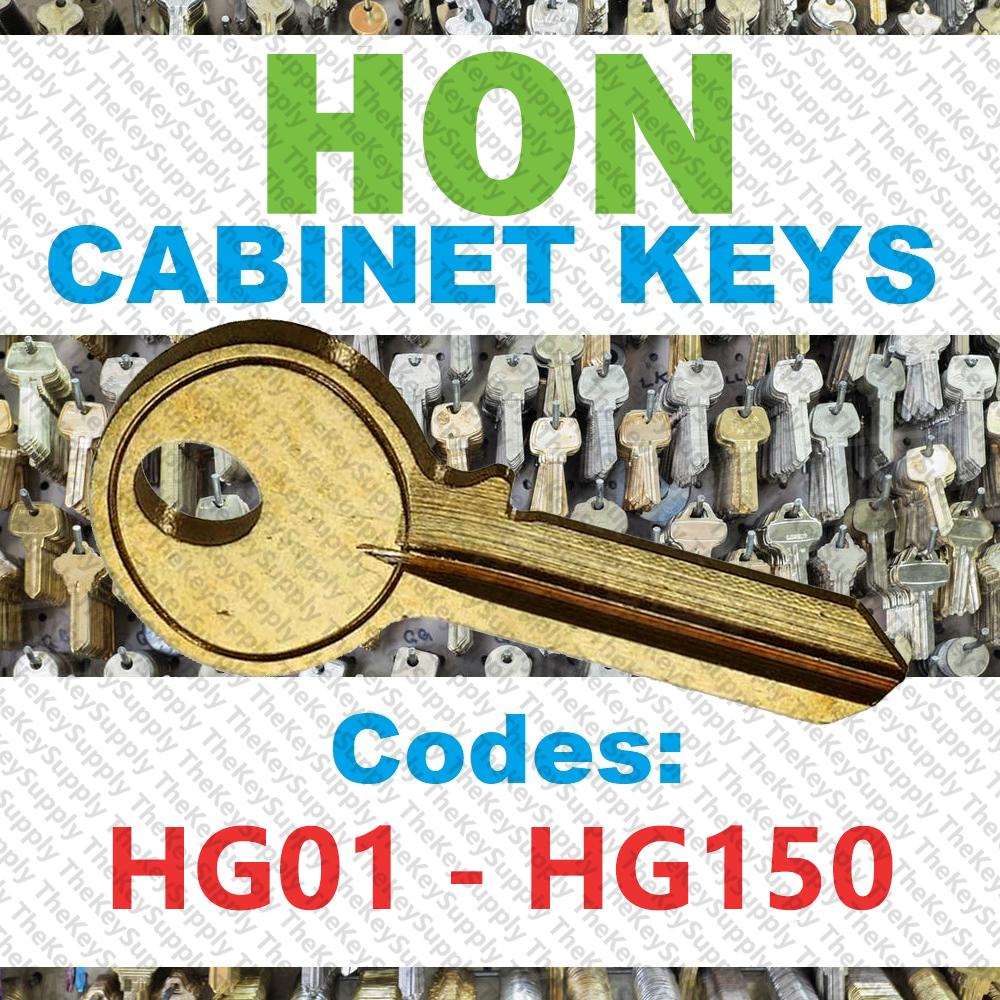 Hon Filing Cabinet Replacement Key Cut Key Code HG01 - HG150