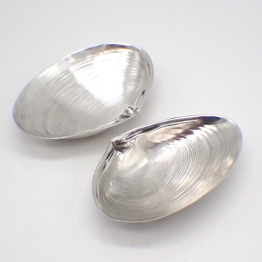 Clam Shell Form Bowls Pair Wallace 4020 Sterling Silver