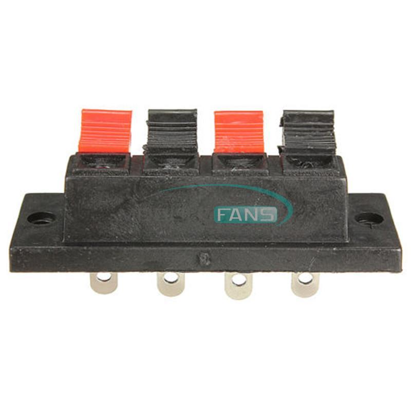 5PCS 4 Way Terminal Speaker Socket Connector Board Push Audio Stereo