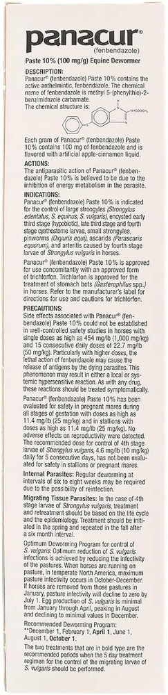 (3 Pack) Dewormer Horse Paste 10%, 100Mg Each
