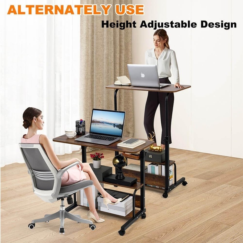 Durable Modern Computer Desk with Adjustable Height - Perfect for Work & Play