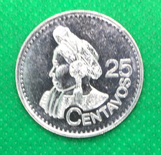 2012 Guatemala - 25 (twenty-five) Centavos Coin - Circulated