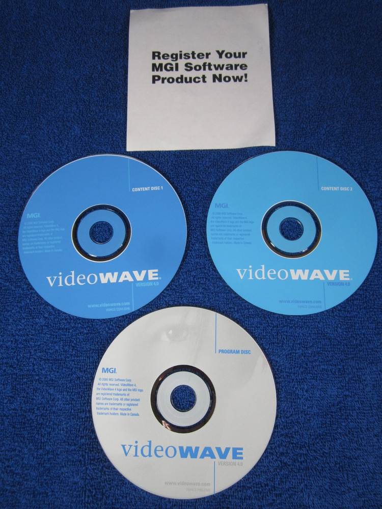 Video Editing for Windows MGI VideoWave Software Version 4 Program Content Disks