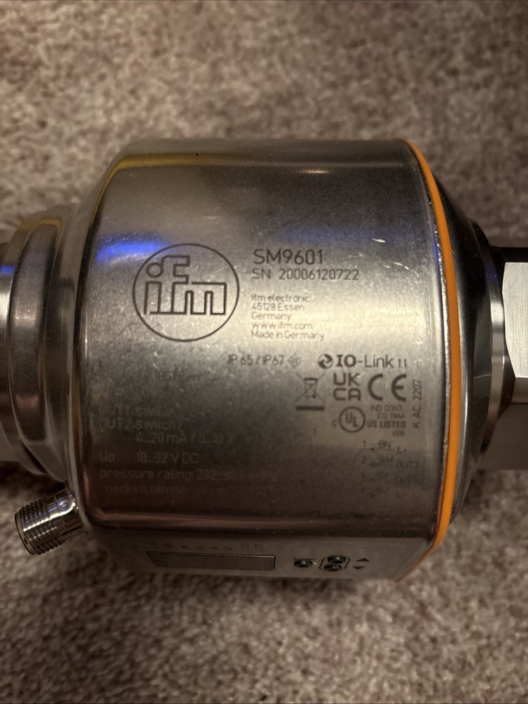 IFM ELECTRONIC SM8601 Magnetic-inductive Flow Meter 1" NPT