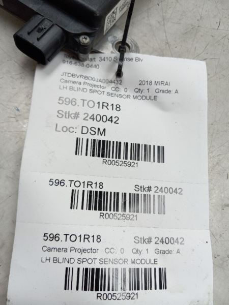 18 TOYOTA MIRAI DRIVER LEFT BLIND SPOT MODULE