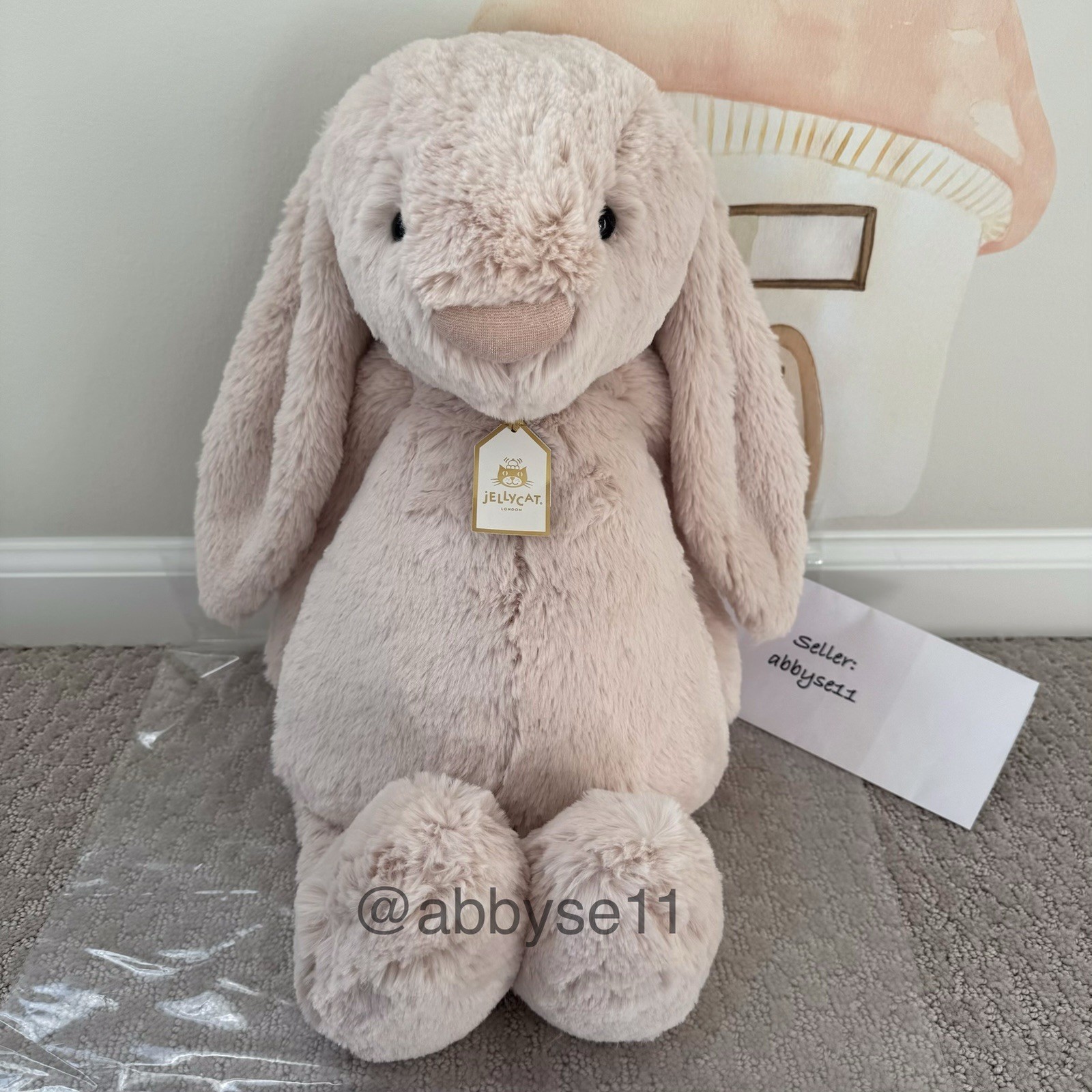Jellycat Bashful Luxe Bunny Willow - Huge/Big - Authentic - BNWT - Fast Ship