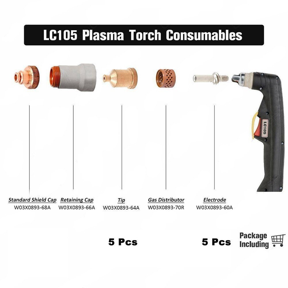 Electrodes Plasma Cutting Plasma Cutter Plasma Cutting Machine Electrode Tip