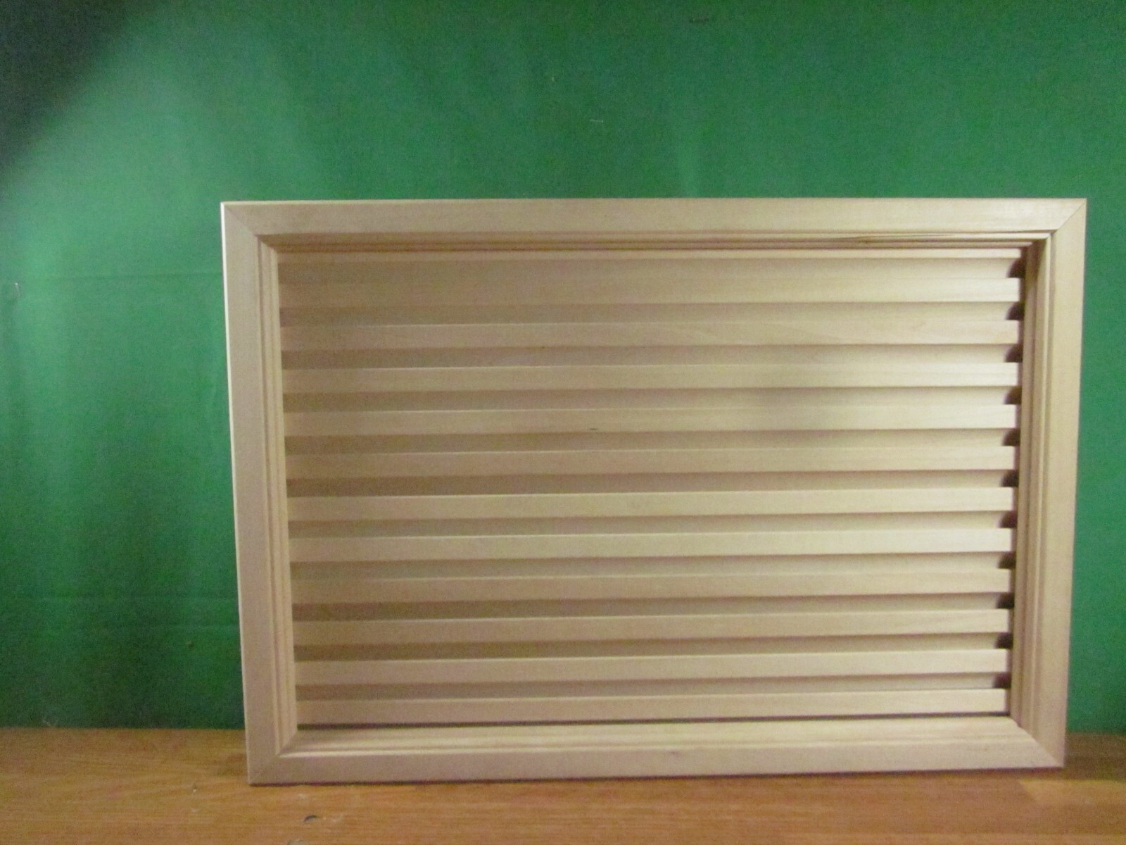 Chevron Basswood Door Louver Vent 12" x 18"