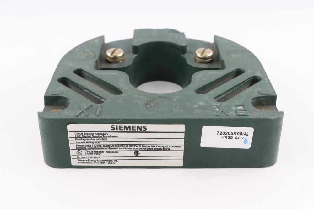 SIEMENS N04SJD 400A I-T-E NEUTRAL SENSING TRANSFORMER/CT