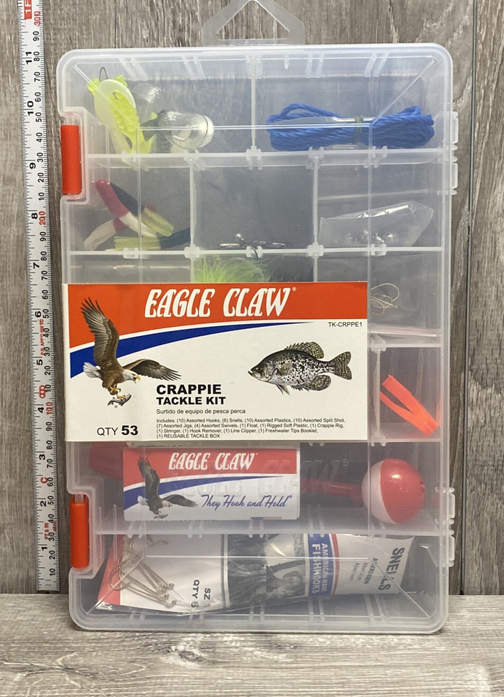 *New* Eagle Claw Crappie Tackle Kit 53 Piece (MM)