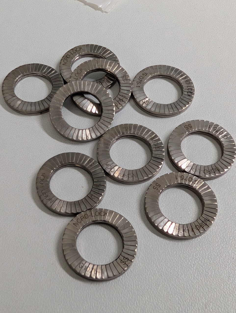 Nord Lock Washers Wedge Lock Washers M3.5-M24 316 Stainless 1/4 - 1/2 PACK of 10