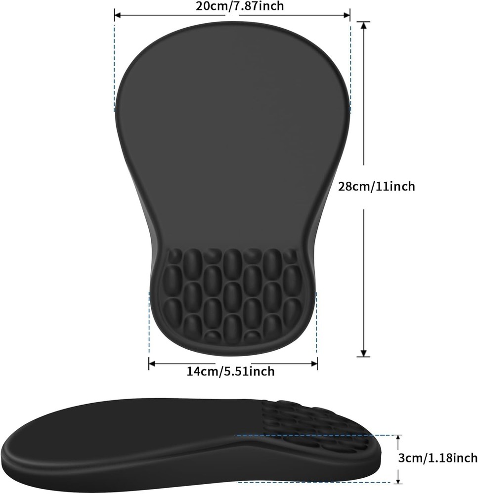 Ergonomic Mouse Pad with Wrist Support - Gel Memory Foam Mouse Mat for Comput...